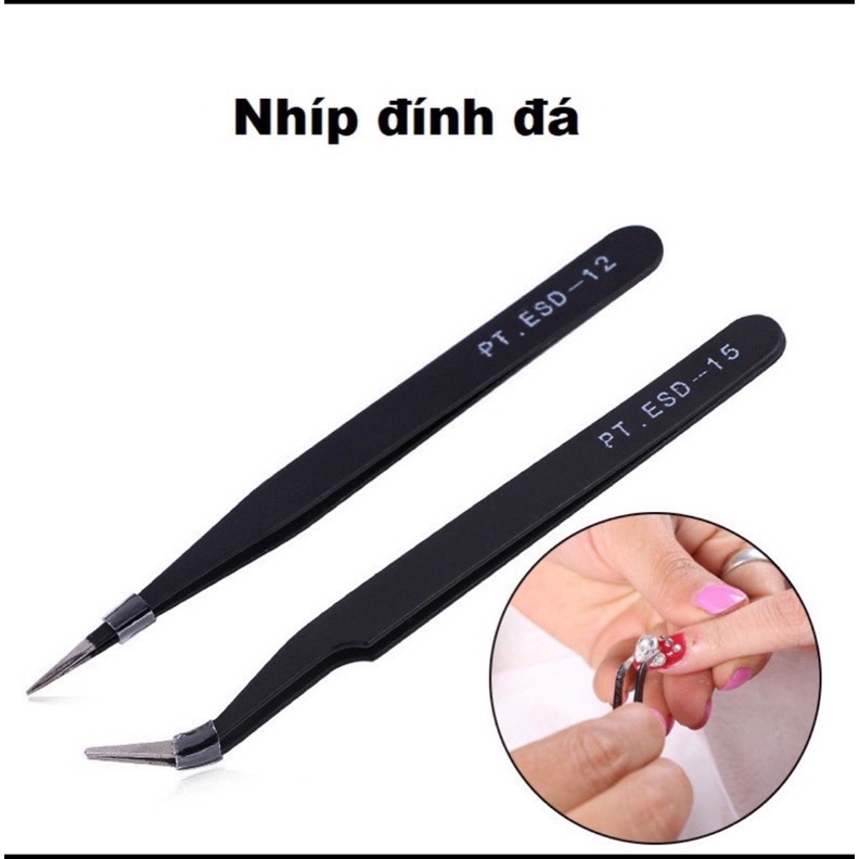 Nhíp gắp đá 2 đầu thẳng , cong