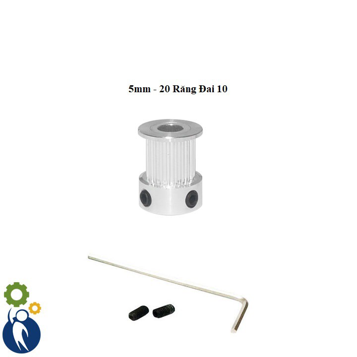 Pulley Trục 5mm - 20 Răng Đai 10