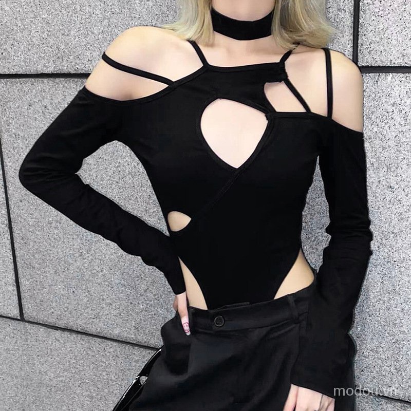 Bodysuit Tay Dài Phối Choker Thiết Kế Quyến Rũ Cho Phái Nữ | BigBuy360 - bigbuy360.vn