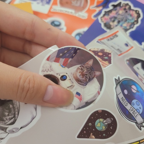 [ ẢNH CHỤP ] Bộ Sticker Phi Hành Gia - Chống Nước - Bền Màu - Dán Laptop , Dán Điện Thoại , Dán Vali, Dán Xe..