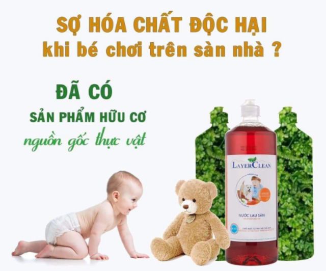 Nước rửa chén bát hữu cơ Layer Clean hương hồng 2l