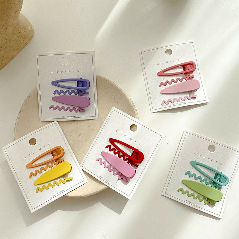 Set 4 Chiếc Kẹp Tóc Màu