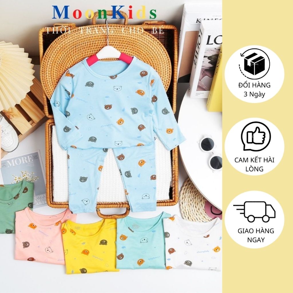 Bộ Dài Tay Cho Bé MINKY MOM Thun Lạnh 100% sờ là sướng nhìn là thích dành cho bé từ 4-17kg