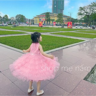 VÁY CỔ YẾM XẾP TẦNG