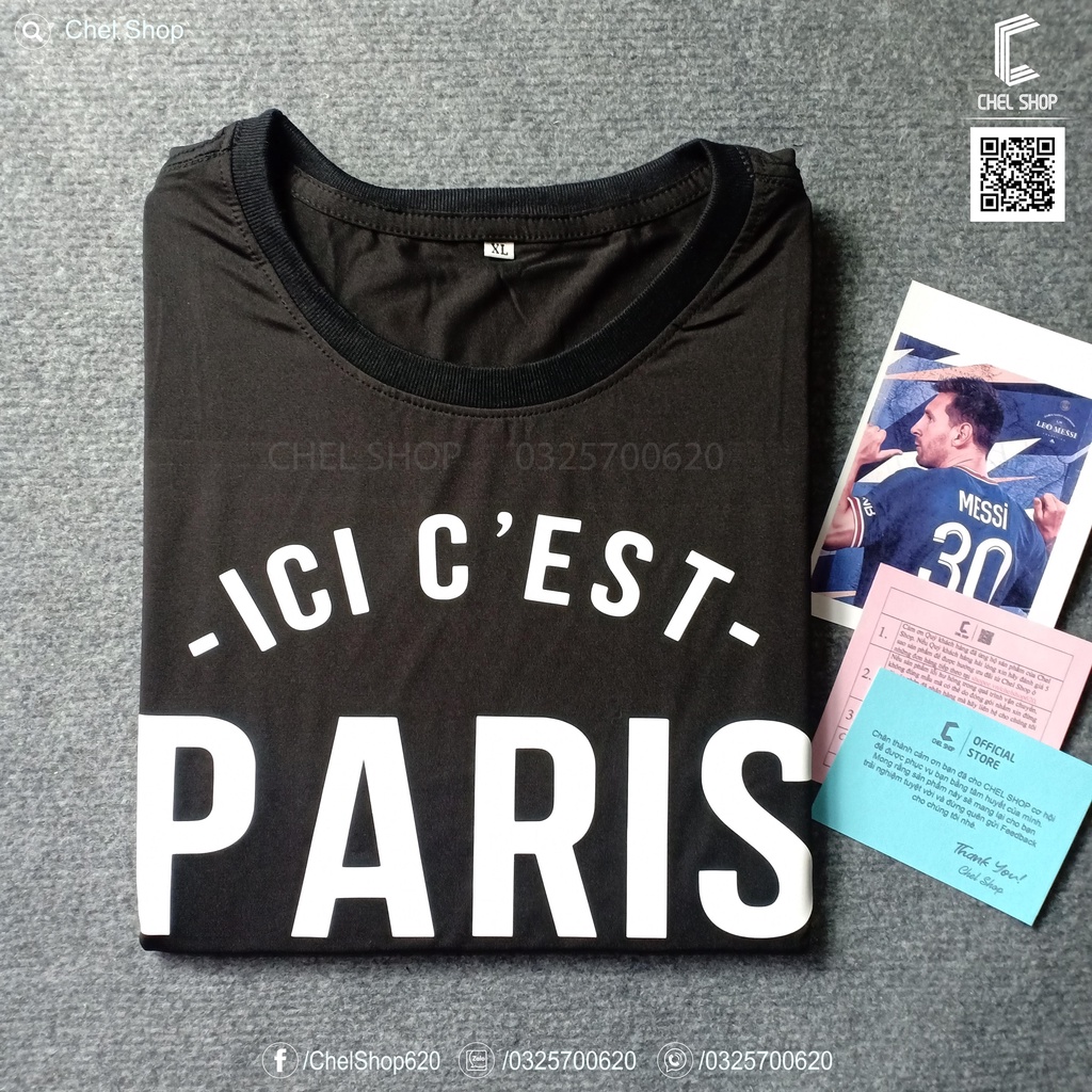 Áo thun MESSI Ici C'est Paris