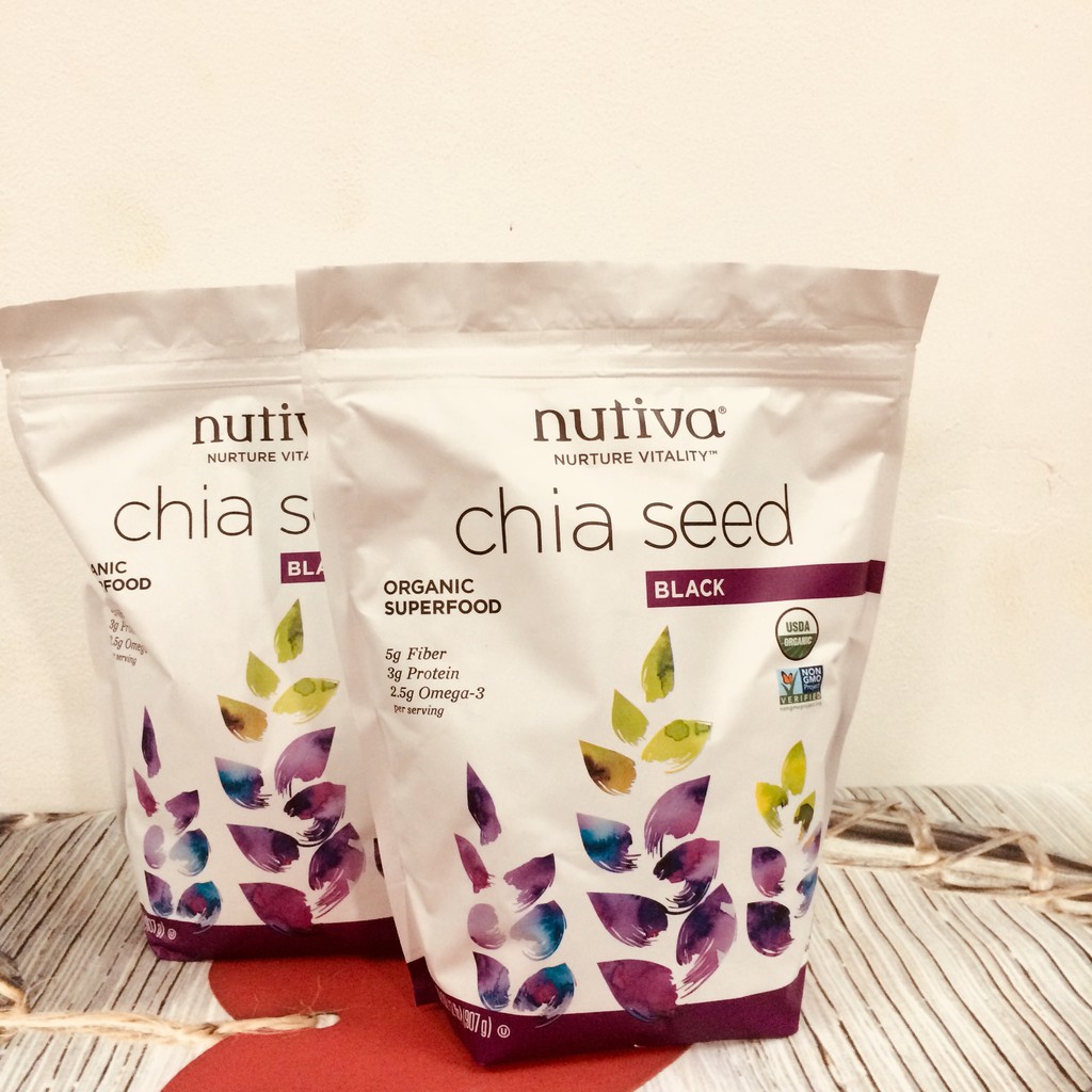 HẠT CHIA NUTIVA ORGANIC CHIA SEED CỦA MỸ 907G