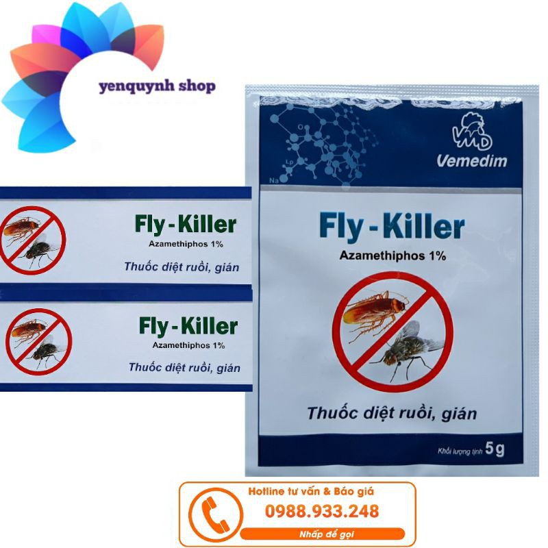 Thuốc diệt Ruồi, Gián Fly Killer 5g (Combo 2 gói)