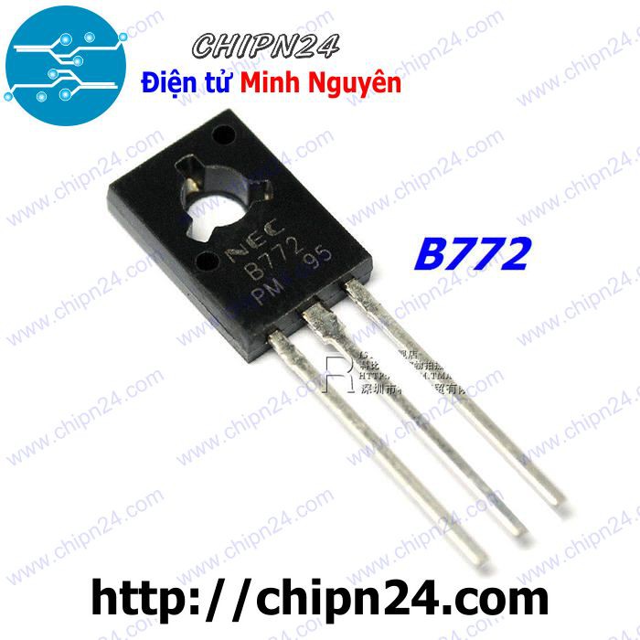 [10 CON] Transistor B772 TO-126 PNP 3A 40V (2SB772 772)