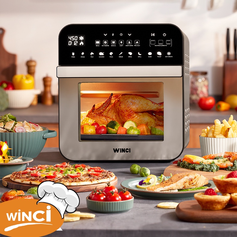 Nồi chiên không dầu Winci AF528T, Công suất 1700W, Dung tích 15 Lít, hàng chính hãng bảo hành 24 tháng - Befoyo