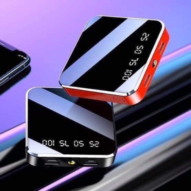 Sạc dự phòng mini 10000mAh 2 cổng sạc kèm đèn pin | BigBuy360 - bigbuy360.vn