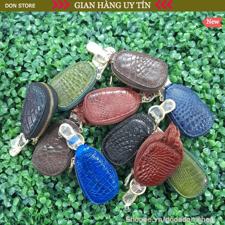 Móc Khoá Da Cá Sấu Đa Năng Hoặc Đựng Ramote, Tiền, Trang Sức vv...