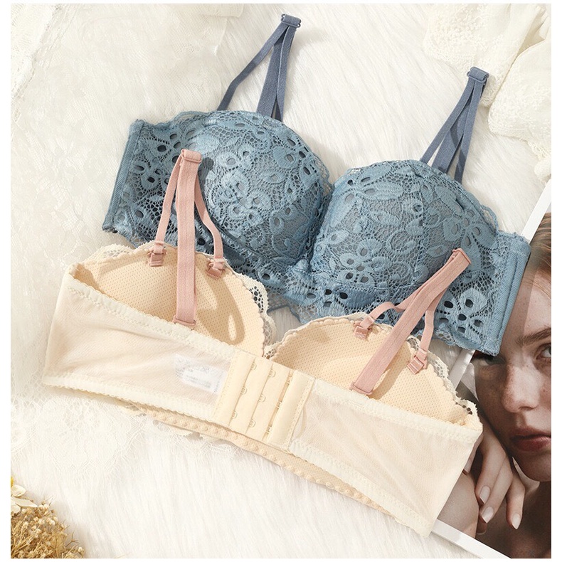 Áo Ngực - Áo Lót Nữ Đệm Bàn Tay Nâng Ngực Kiểu Mới Ren 2 Dây Trong 1 Đẹp Tinh Tế 0779