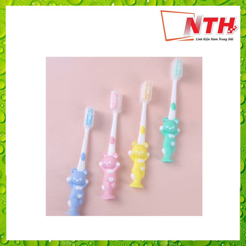 Set 4 bàn chải đánh răng có nắp hình thú cho bé