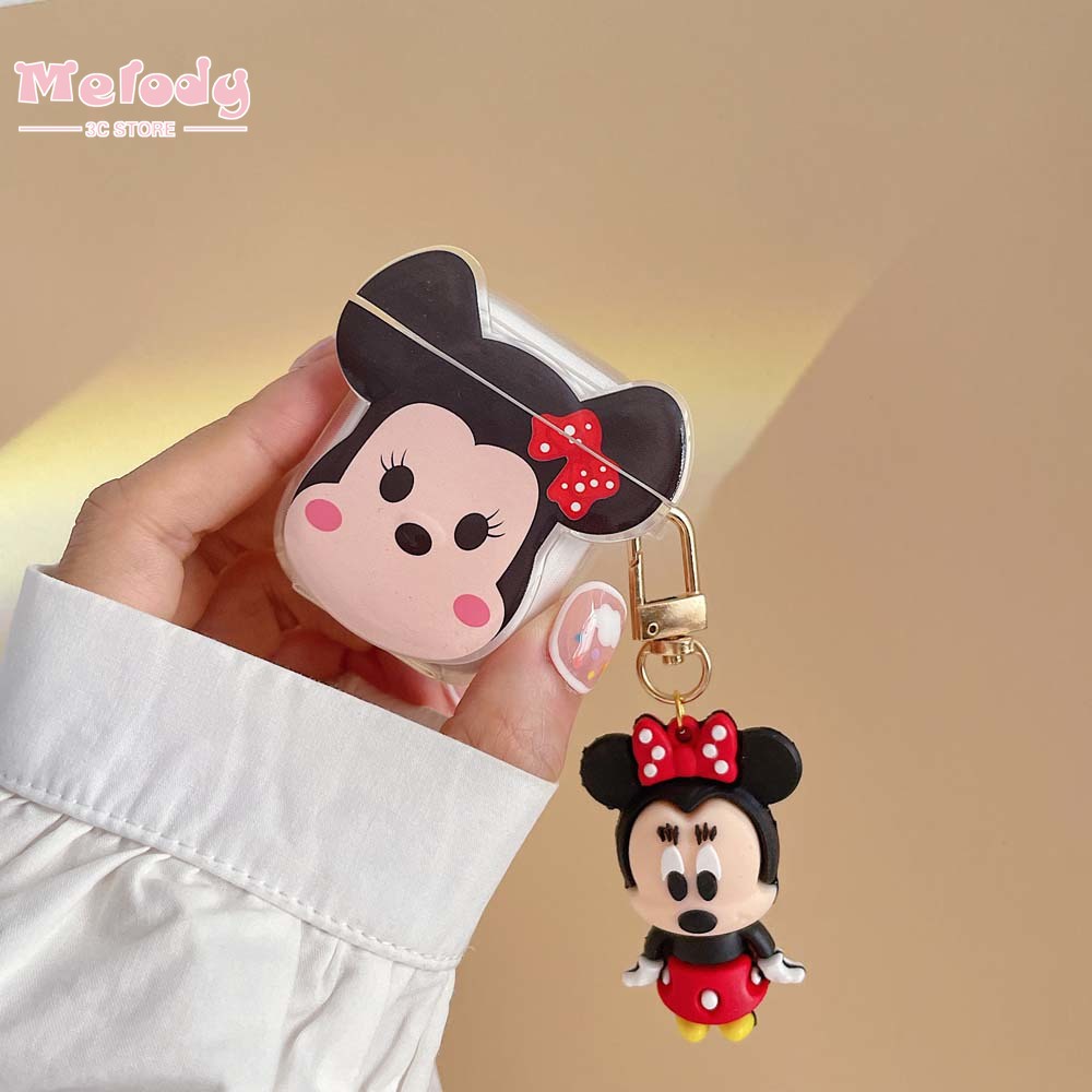 Vỏ Bảo Vệ Hộp Sạc Tai Nghe AirPods Pro 1/2/3 Hình Chú Chuột Minnie Dễ Thương