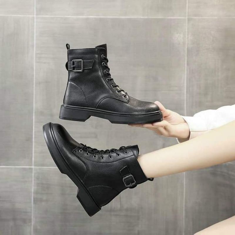 Bốt da cổ ngắn quảng châu đế 3cm [KÈM ẢNH THẬT]