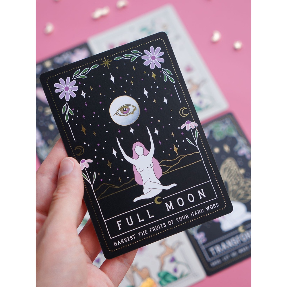 Bộ Bài Moon Witch Oracle Tặng Đá Thanh Tẩy SB87