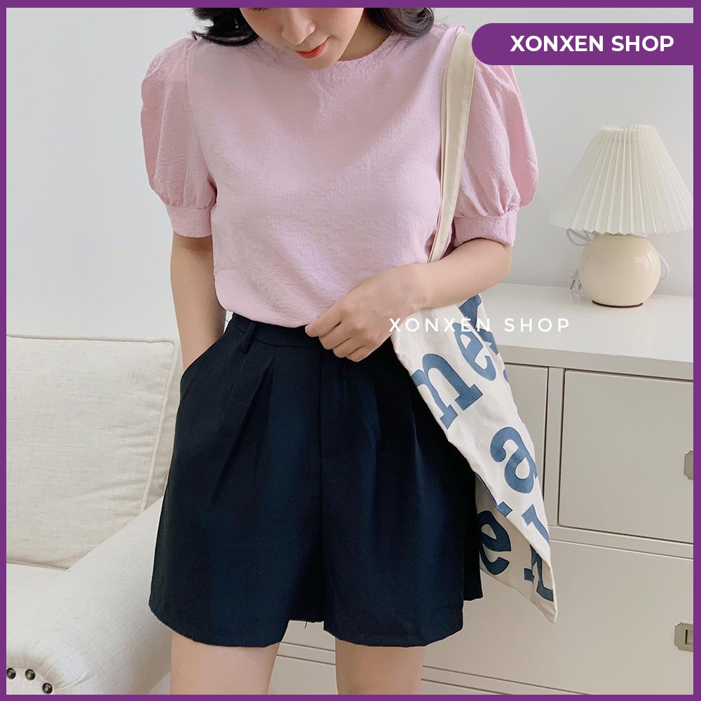 Áo kiểu tay ngắn cổ tròn dáng suông XONXEN SHOP TAM KỲ 269 HÙNG VƯƠNG free size mã 073