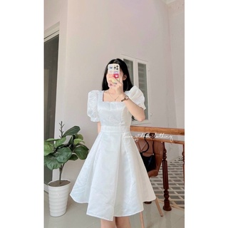 Đầm trắng đi tiệc sang trọng [ Kèm ảnh thật trải sàn ]