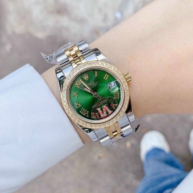 [fullbox + bảo hành 12th] Đồng hồ nữ Ro - mặt tròn viền đá sang trọng - bảo hành 12th autowatch | BigBuy360 - bigbuy360.vn