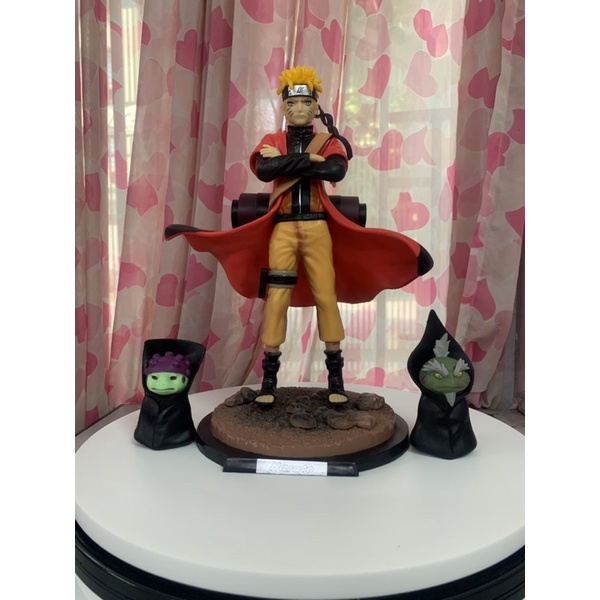 Mô hình Naruto hiền nhân phụ kiện 2 cóc đi kèm - Full box cao 30cm - Mô hình Naruto