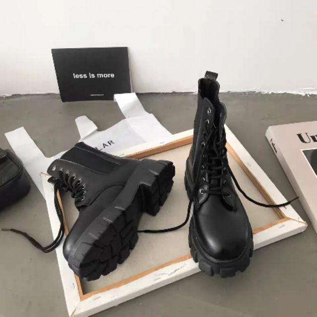 (HÀNG CÓ SẴN - ẢNH THẬT FEEDBACK) Bốt nữ ulzzang A1 đế cao 5cm | BigBuy360 - bigbuy360.vn