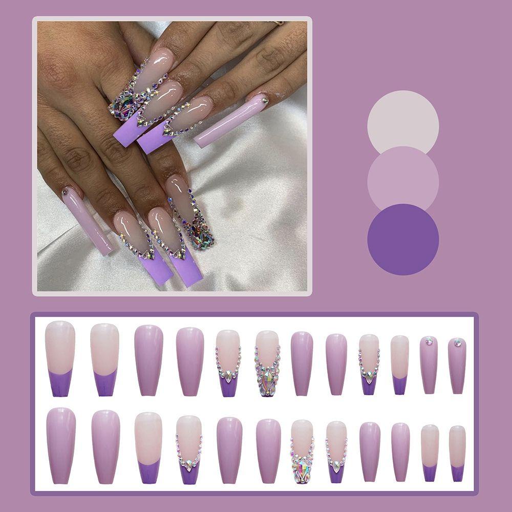 Hộp 24 Móng Tay Giả Có Thể Tháo Rời