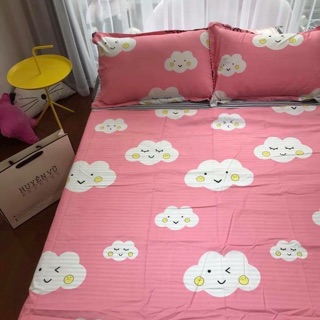 Set chăn ga gối cotton poly hình đám mây