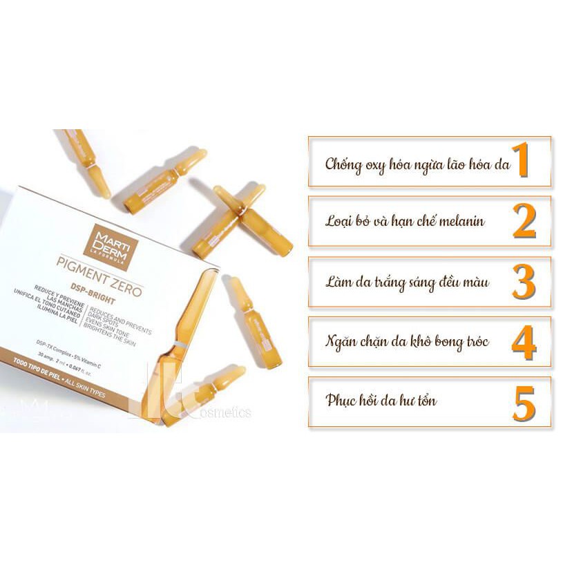 Tinh chất Ampoule làm sáng da, mờ thâm MARTIDERM DSP BRIGHT