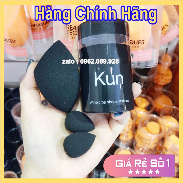 Mút Tán Nền Kun Cao Cấp Đi Kèm 2 Mút Nhỏ Tán Phấn Mắt Bride Care