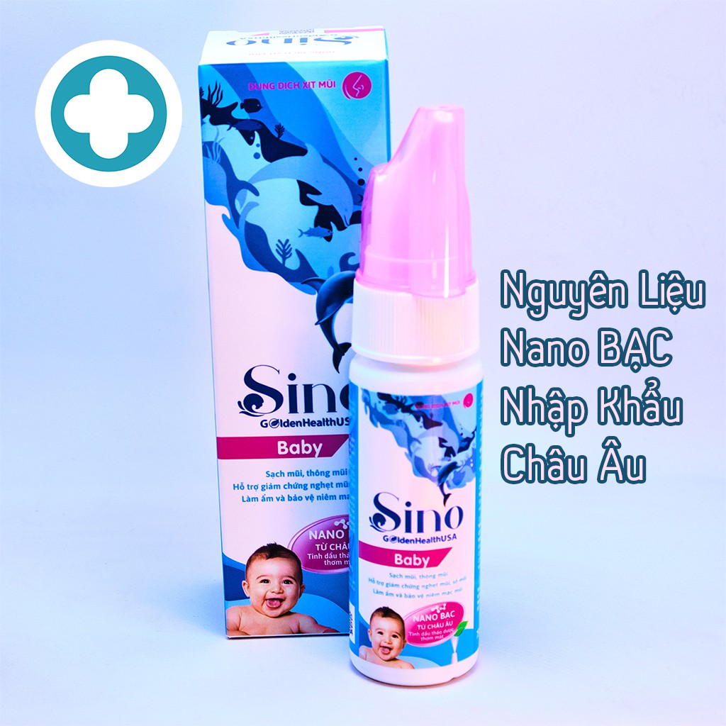 Xịt mũi Sino baby nano bạc cho bé