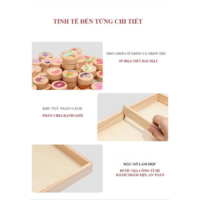 Bộ đồ chơi truy tìm các quân cờ và các thẻ giống nhau