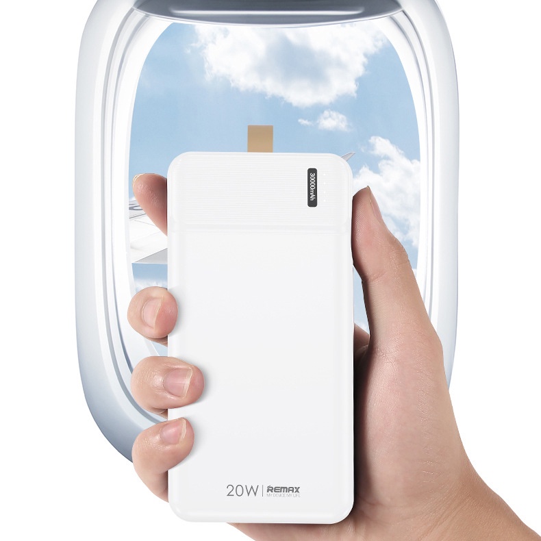 Pin dự phòng sạc nhanh Remax RPP-289 Pure Series 30000mAh an toàn đi máy bay - hỗ trợ QC 18W và PD 20W (MÀU NGẪU NHIÊN)