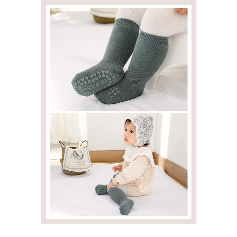 Tất nỉ cao cổ chống trượt cho bé trai và gái (Bán lẻ)