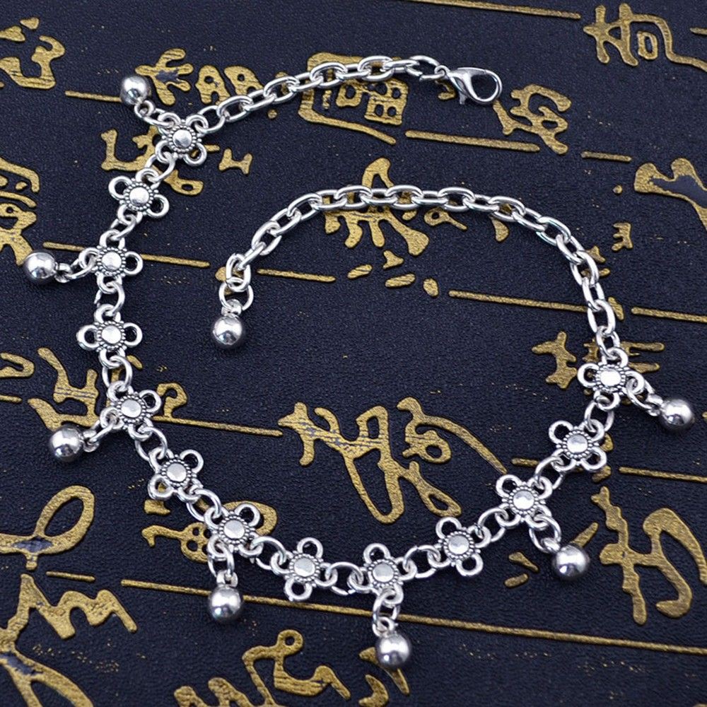 Vòng chân kim loại đính đá hình giọt nước | BigBuy360 - bigbuy360.vn