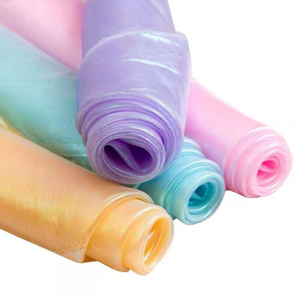 Cuộn Vải Tuyn Trong Suốt Nhiều Màu Phản Quang Làm Đồ Thủ Công