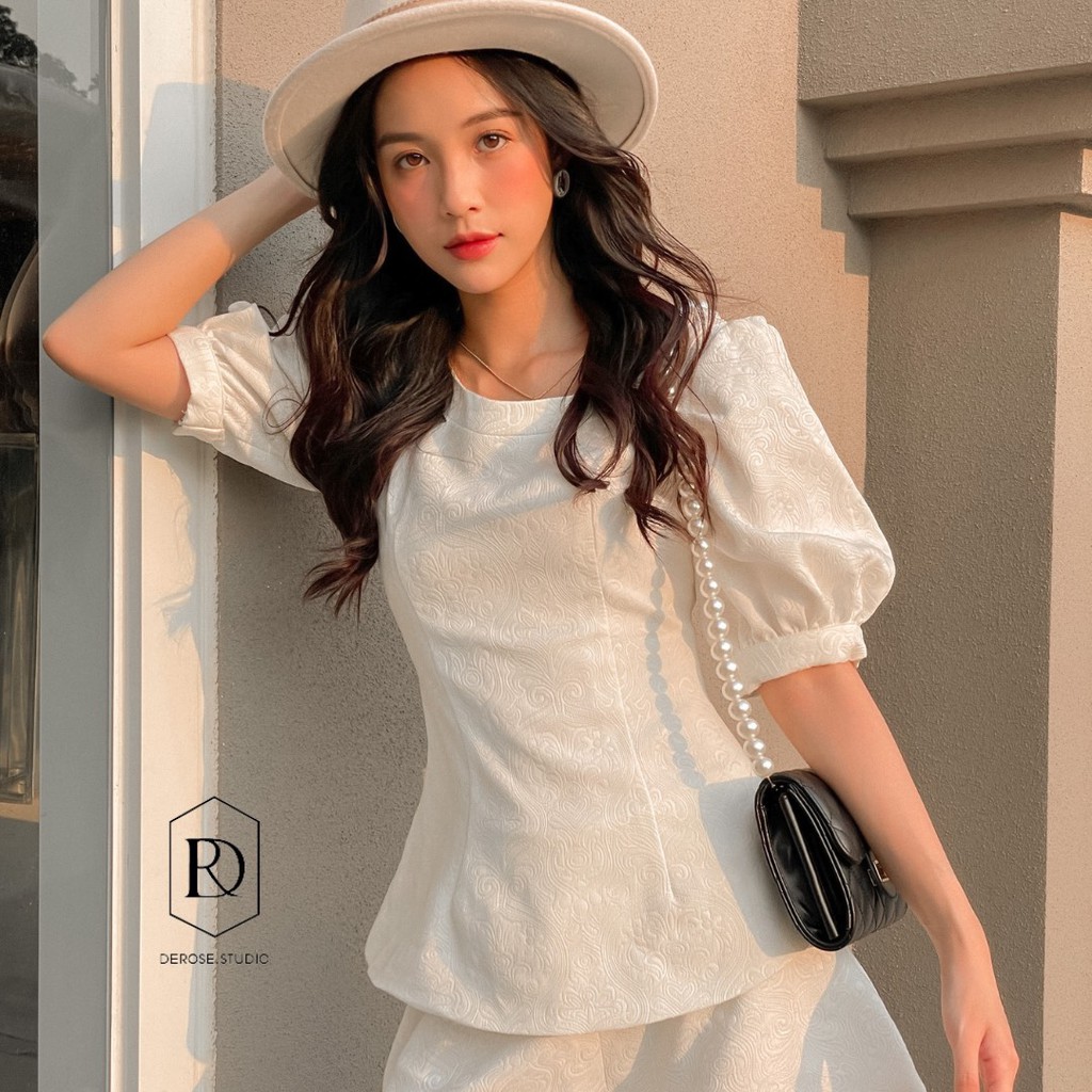Áo gấm cộc tay - Clara Top