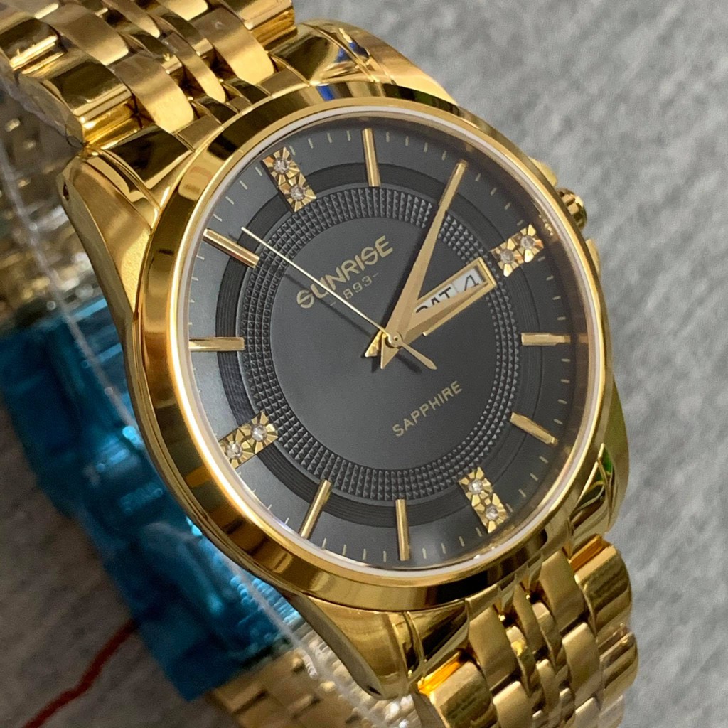 Đồng hồ Sunrise Nam chính hãng Nhật Bản M1198.G.D kính saphire chống trầy - bảo hành
