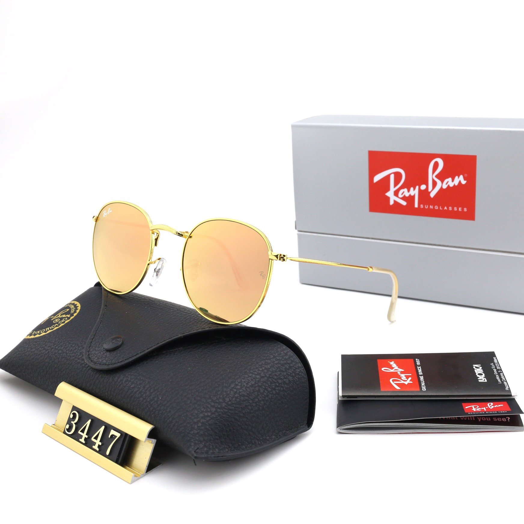 Aviator Ray-Ban_ chính hãng Kính râm 2021 Thời trang Hàn Quốc mới Kính râm nam nữ một mảnh Cặp đôi hợp thời trang Du lịch ngoài trời Kính râm lái xes