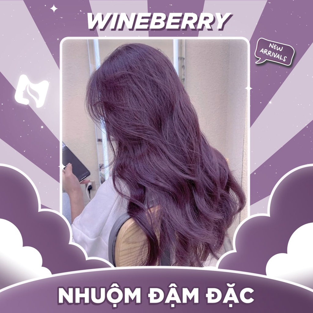 Thuốc Nhuộm Tóc Đậm Đặc Màu WINEBERRY - Trend 2022 - Minzihair HN