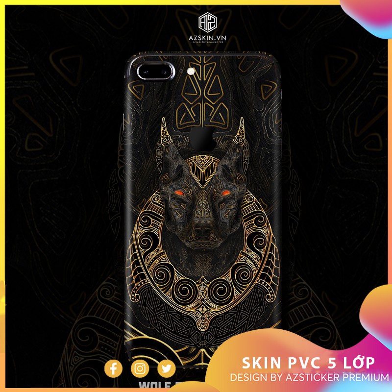 Dán Skin WOLF PHARAON Cho IPhone | Skin IPhone 5 Lớp Chất Liệu Cao Cấp Chống Xước, Chống Thấm, Chống Bay Màu...