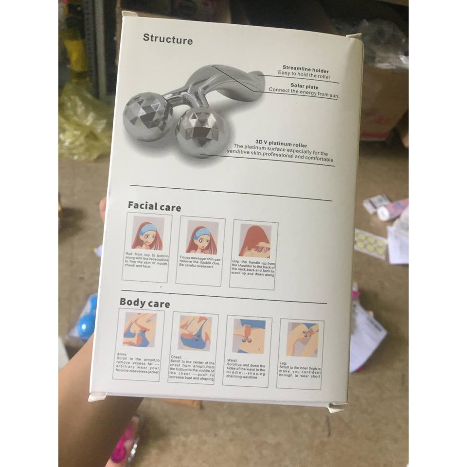 [Mã COSBEST27 giảm 10% đơn 250K] CÂY LĂN MASAGE MẶT 2 BI | BigBuy360 - bigbuy360.vn