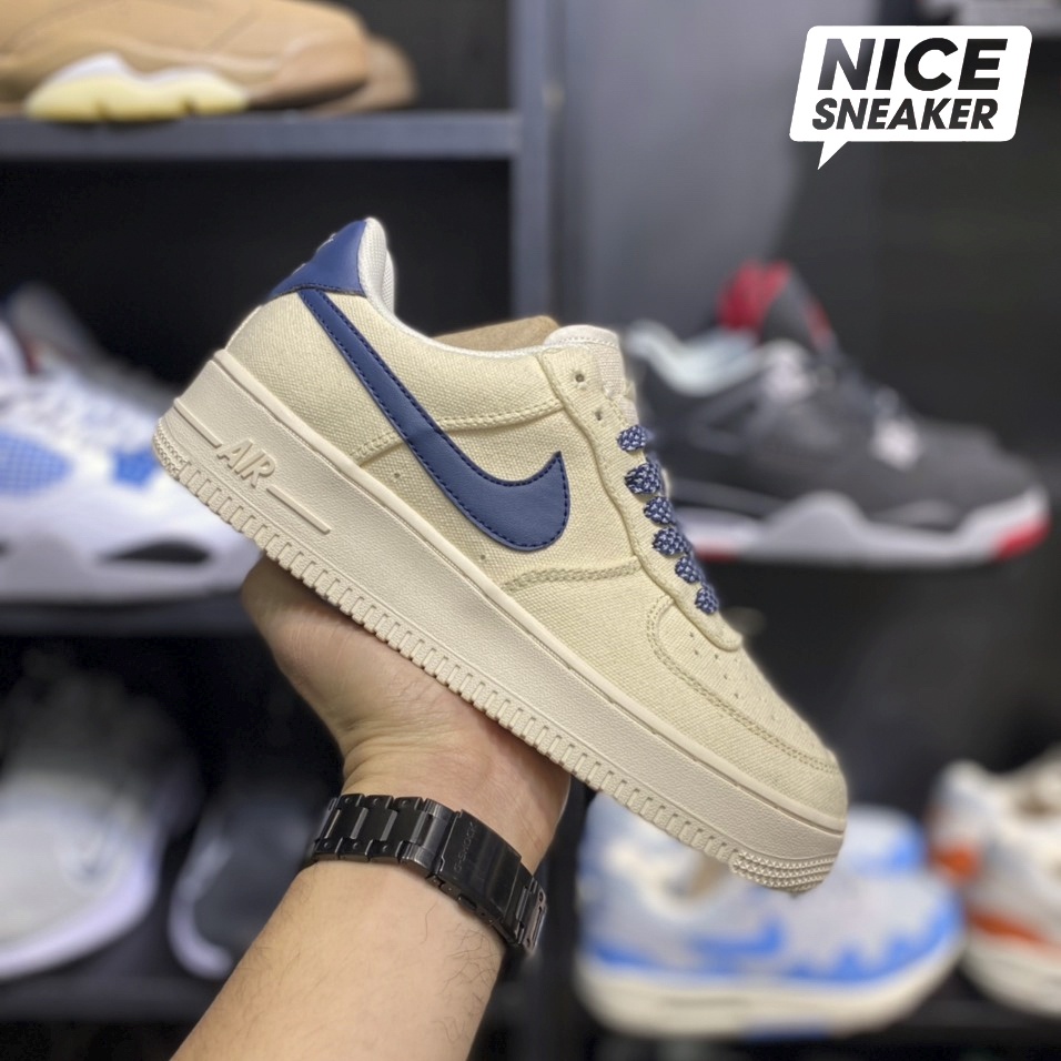 Giày Nike Air Force 1 Low Beige Deep Blue - Phiên bản high quality | Nice Sneaker .