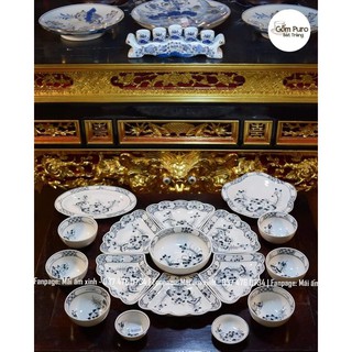 BỘ BÁT ĐĨA CÚNG GIA TIÊN 🏮 MẪU BỘ ĐỒ ĂN HOT NHẤT set 17 món