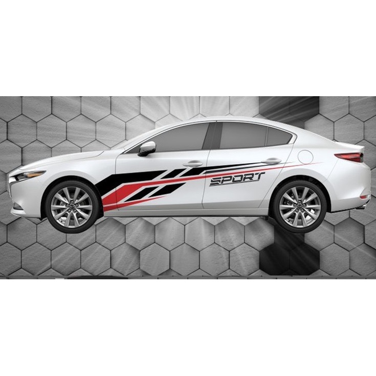 Tem Sườn Xe Ô tô Mazda 3,Team decal Oto MAZDA,tặng kèm tem chữ kí theo yêu cầu hoặc tem nắp bình xăn