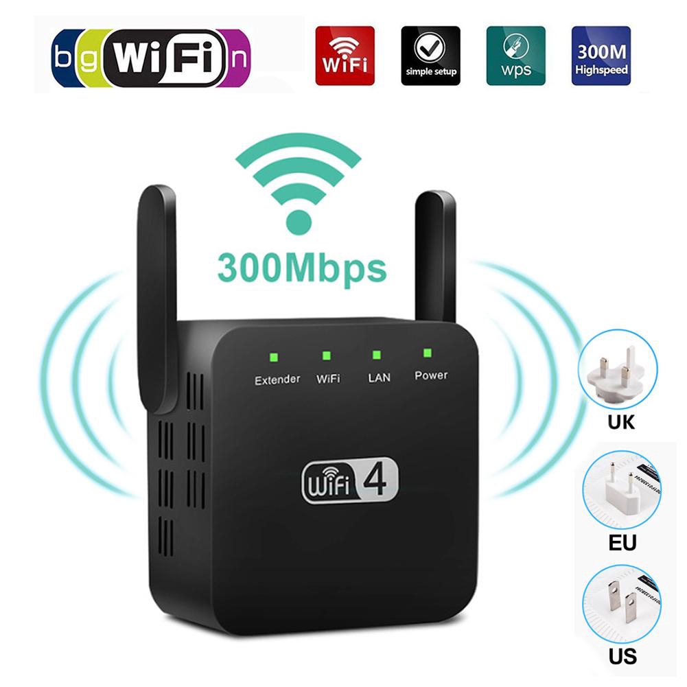 Không dây Wifi Repeater Wifi Phạm vi mở rộng Bộ khuếch đại tín hiệu Wifi 300Mbps Điểm truy cập lặp lại Wifi Booster