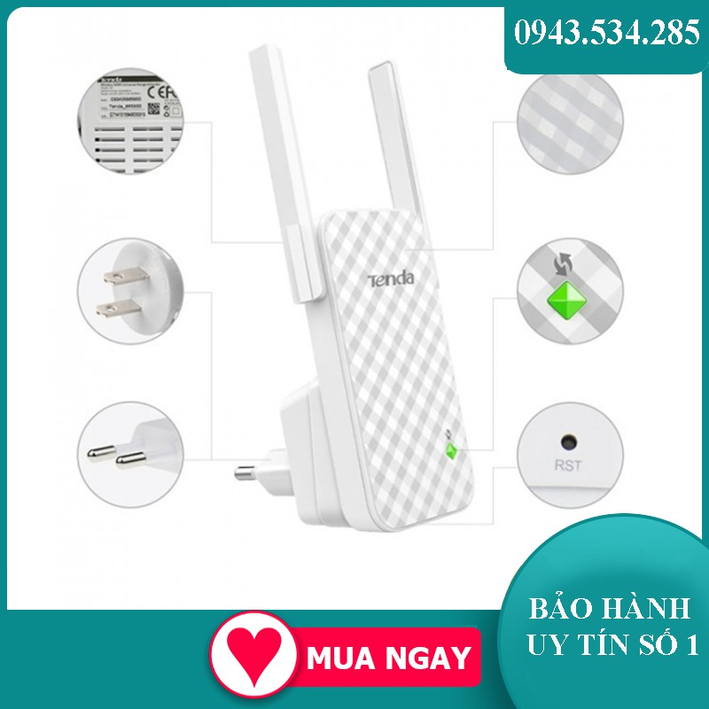 [BẢO HÀNH UY TÍN] Cục kích sóng Wifi TENDA A9 Khuếch đại sóng Wifi, thu wifi cực tốt - SALE LỚN XẢ SỐC