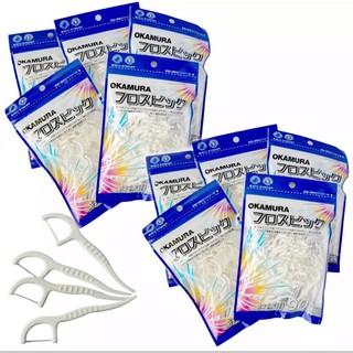 COMBO 11 BỊCH Tăm chỉ nha khoa Okamura 90 cây Nhật Bản.