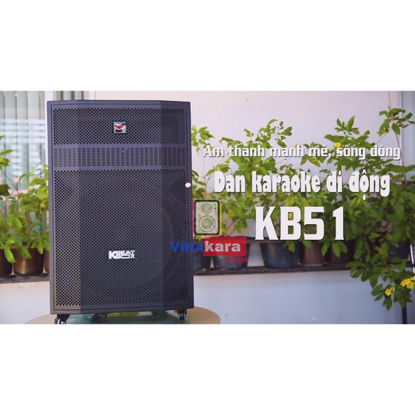 Loa kéo di động Acnos KBeatBox KB51, Công suất âm thanh đỉnh  800W. Tích hợp đầu karaoke Wifi chứa sẵn 30 ngàn bài hát