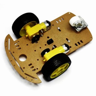 Khung xe robot 3 bánh 2 động cơ (mica trong)