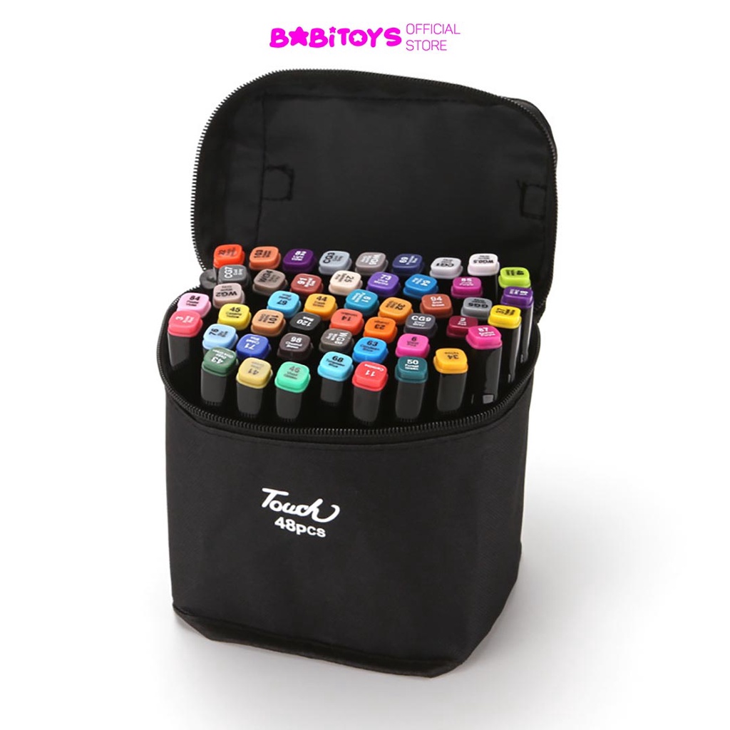Bộ bút màu dạ, bút vẽ marker cao cấp chuyên dụng tặng kèm túi vải